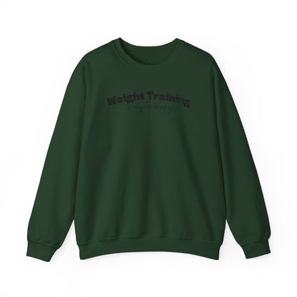 Weight Training is my Therapy Crewneck Sweatshirt