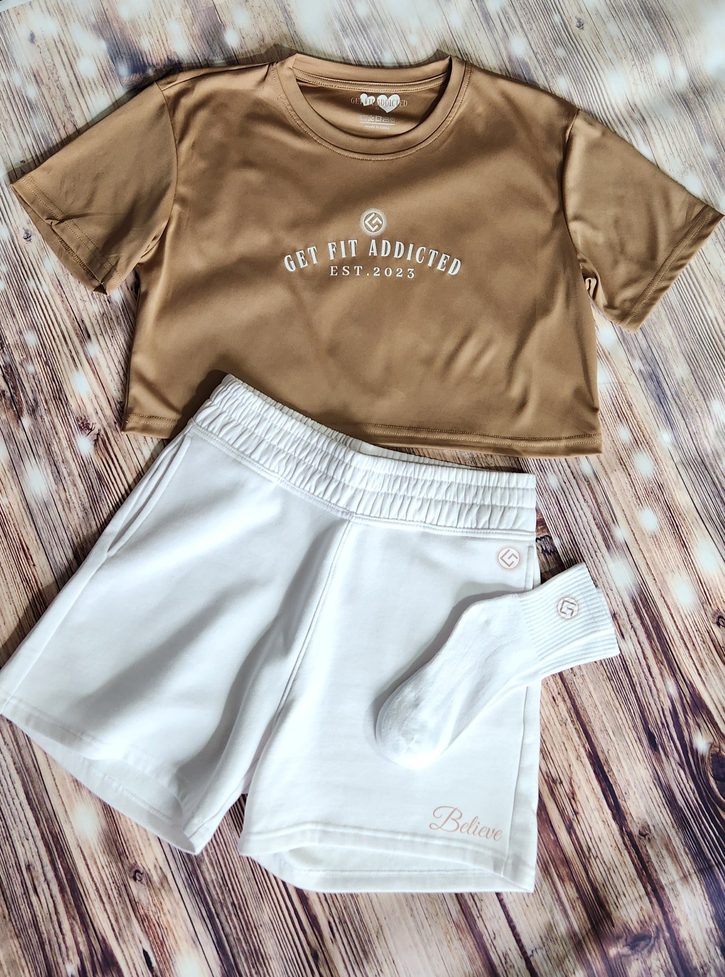 Tan Crop T-shirt