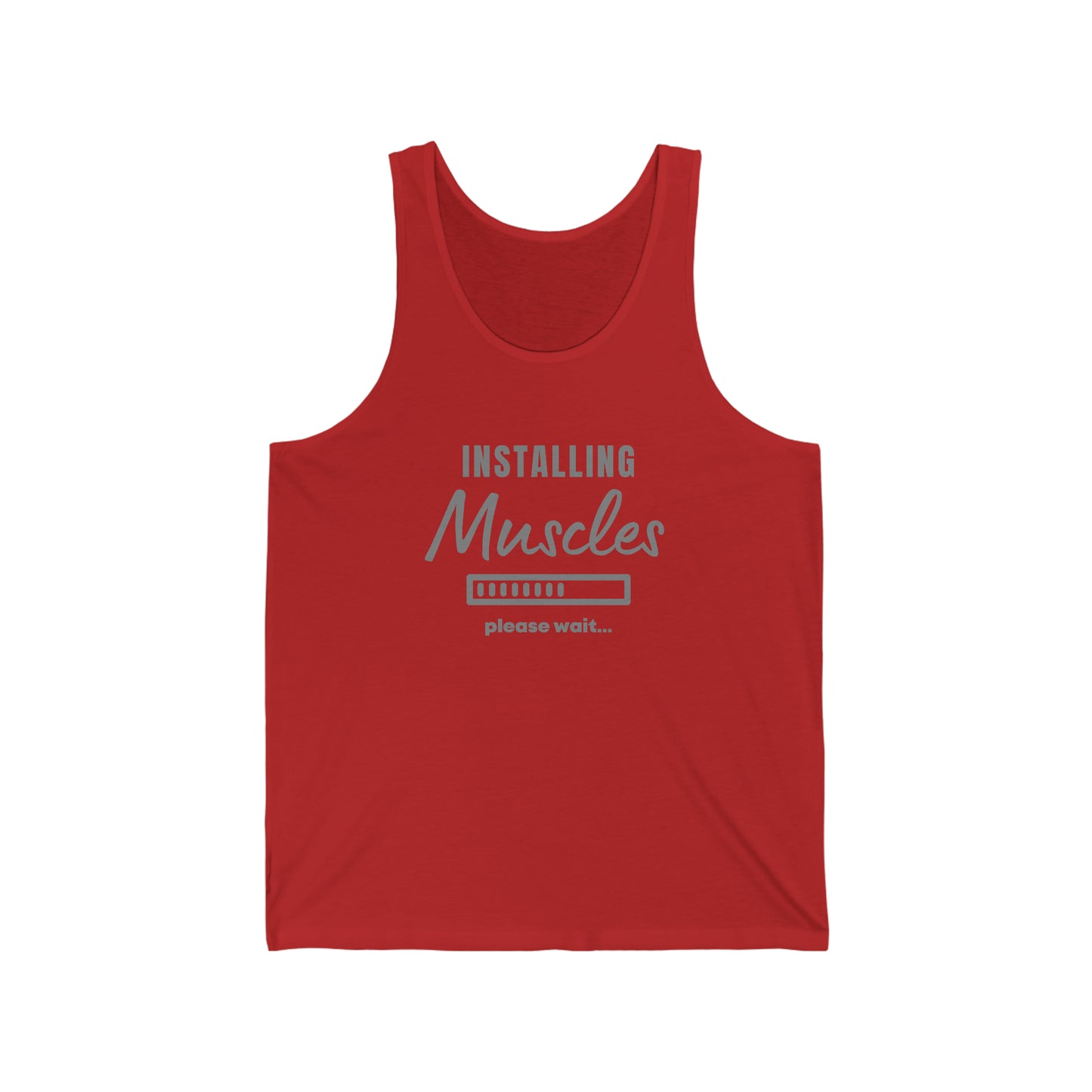 Installing Muscles Unisex Tank Top